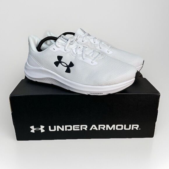 Under Armour Charged Pursuit 4 Running Shoes Mens 11.5 White Sneaker 3028254-100 main image 4
